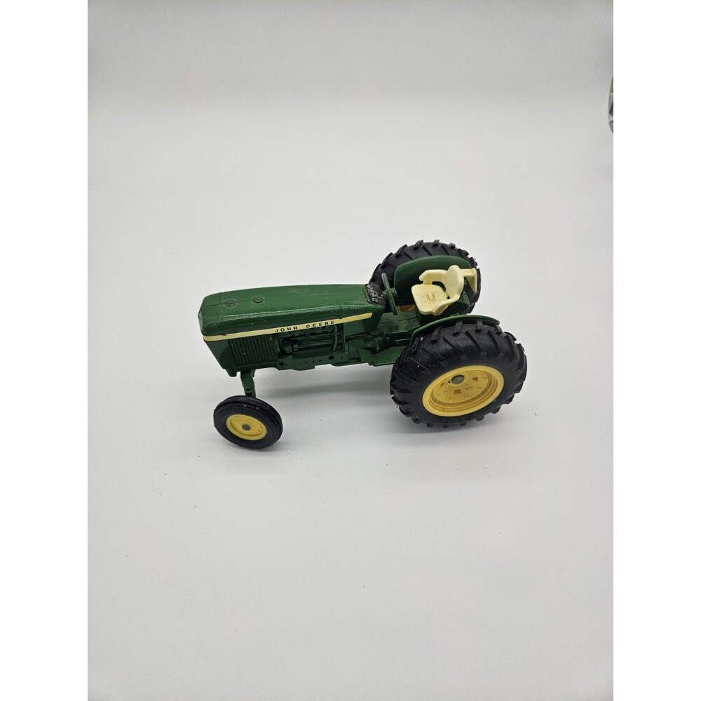 Vintage John Deere Green & Yellow Diecast Model Tractor Toy